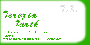 terezia kurth business card